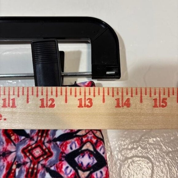 Wolven Leggings Womens Large Red Black Mandala Print High Waist Yoga Pants RPET - Picture 5 of 6